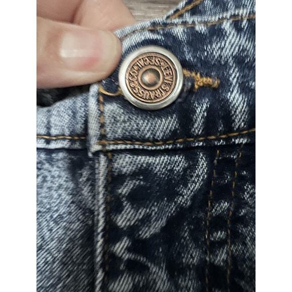 Levi's Levis Silvertab Baggy Black Acid Wash vtg Denim Jean Shorts Mens Sz 40 - Picture 9 of 10